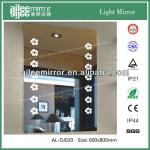touch screen design led lighted bathroom wall mirror AL-JD020