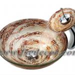 Vanity Top Tempered Glass Wash Basin &amp; Faucet Set FSE-FNS-1115