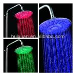 Water Powered Shower head 7 Colour LED Lighting Changing 7.7 inch Water Powered Shower Head