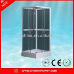 White aluminum profile tempered glass Norway walk in cheap bathroom complete square shower enclosure (HG-8632)