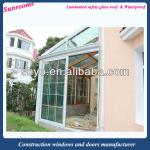 white color laminated glass roof aluminum sunroom and sun room SHYOT133
