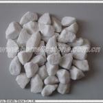 white landscaping crushed stone