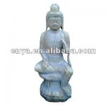 White Marble Sitting Buddha Statue, Antique buddha sculpture B254