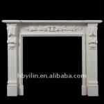 white polishing marble fireplace surround 111206-10