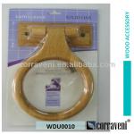 wood bathroom accessory towel ring WDU0010
