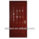 WS-5013several small panels solid wooden door compressed wooden doors cheap wooden door WS-5013
