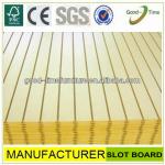 Yellow color slotted mdf board Yellow