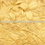 Yellow Sandstone Relief Of Flower Sculpture HT-H-FD009