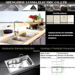 0.8mm Single bowl stainless steel kitchen sink LS-1007
