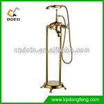 02020 Gold plated free standing Copper Antique Bathtub Bathroom faucet DF-02020