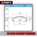 HY-2013 Aluminum Handrail For Balconies Components E101