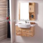 LX-3002 16mm oak board-5 mm mirror-zinc alloy handel bathroom cabinet