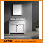 Solid wood white free standing modern bathroom vanities cabinet