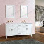 White Bathroom cabinet 60&quot; Carrara white top