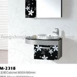 2012 Newest Italian style 304 stainless steel marble top bathroom cabinet