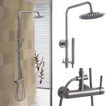 Wall Mount Stainless Steel Bathroom Shower Faucet
