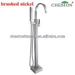 2013 new design brushed nickel freestanding faucet brushed nickel floor faucet-51008-1