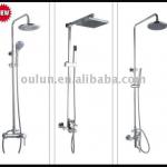2013 exposed bathroom single handle brass Shower mixer for wall mount