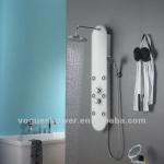White 8mm safety glass shower panel G8806