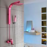 Guangzhou colorful aluminum bathroom shower faucet shower set