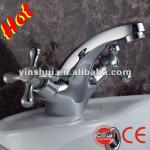 Dual handle with chrome plated basin mixer (bathroom mixer) 3232-1