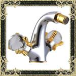 crystal water mixer tap bidet faucet with gold-plating