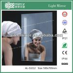 beautiful make up silver bathroom mirror cabinet with light-AL-DJ212