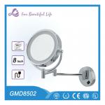 Wall-mounted LED double sided wall mirror with candle holder
