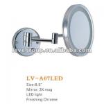 LED wall shaving mirror