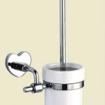 bathroom accessories,brass and chrome polish toilet brush and holders