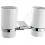 unique design chrome plating ceramic toilet brush holders
