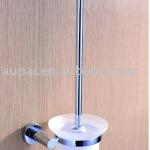 Wall Mounted Chrome Brass Toilet Brush Holder With Glass Cup (1913)