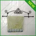 Metal bathroom towel holder