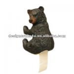 polyresin funny bear butt toilet paper holder