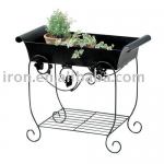 wrought iron flower stand