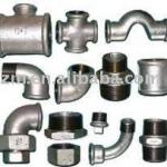 bathroom metal pipe fittings from JZM malleable iron manufacture--black/galvanized