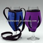 New wine glass holder with lanyards