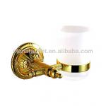 Gold Finish Bathroom Shower Holder Wall Hanging Single Cup Holder BA3407