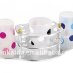 Aluminum Toothbrush holder with 3 PP mounth rinsing cups,new product