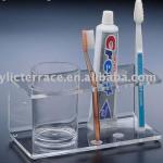 acrylic organizer for cup and toothbrush