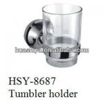 HSY-8687 wholesale glass tumblers wall mount toothbrush cup holders for wall