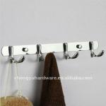 ALL BRASS ROBE HOOK-ZP-6204----WITH FOUR HOOKS