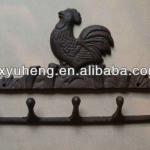 cast iron rooster clothes hooks