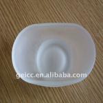 Oval glass soap dish