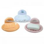 Plastic soap dish with suction cup