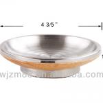 2014 Fashion style bamboo stainless steel soap dish