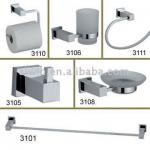 Square base brass or zinc bathroom accessories
