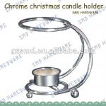 Chrome iron christmas candlestick