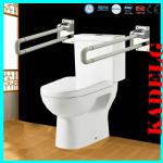 Two pieces disable toilet with grab bars