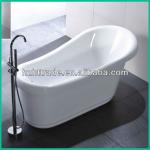Seamless freestanding bath tub &amp; flool mounted faucet HTSB-W6802